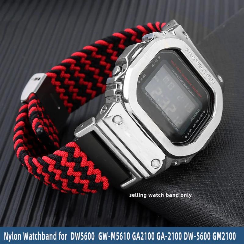 High Elastic Nylon Watchband for Casio DW5600 GW-5000 GW-M5610 GA2100 GA-2100 DW-5600 GM2100 Fashion Fabric Watch St